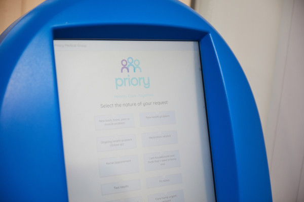 A photo showing the computer based in reception